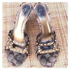 Coach kitten heel sandal